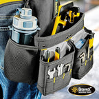 Tool Belt Suspenders, Professional Tool Belt Organizer With Suspenders and 20 Pockets, Heavy Duty Carpenter Suspension Rig For Framers Carpenter Electrician 1200D Ballistic Nylon