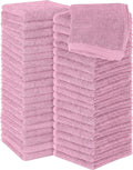 Utopia Towels 60 Pack Cotton Washcloths Set, 100% Ring Spun Cotton, Premium Flannel Face Cloths, Highly Absorbent and Soft Feel Fingertip Towels, Pink