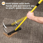 FURemover Original Plus Pet Hair Rubber Broom with Squeegee, with 61" Telescopic Handle for Carpet, Tile and Hardwood